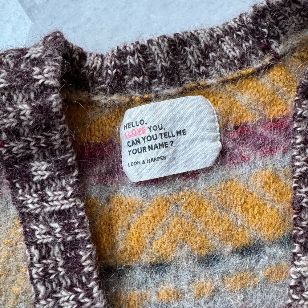 Hello I love you won't you tell me your name Leon & Harper Cardigan